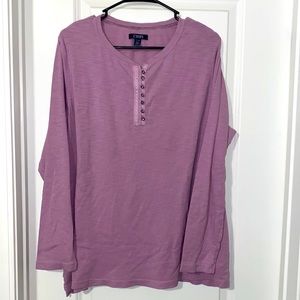 Chaps Size 1X Long Sleeve Blouse